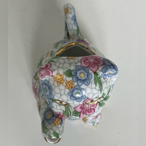 Chintz Alexandra Two’s Company Porcelain Floral Cat Mini Pitcher Creamer - Picture 4 of 9